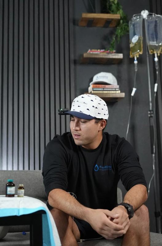 Frontline Hydration IV lounge with drips hanging
